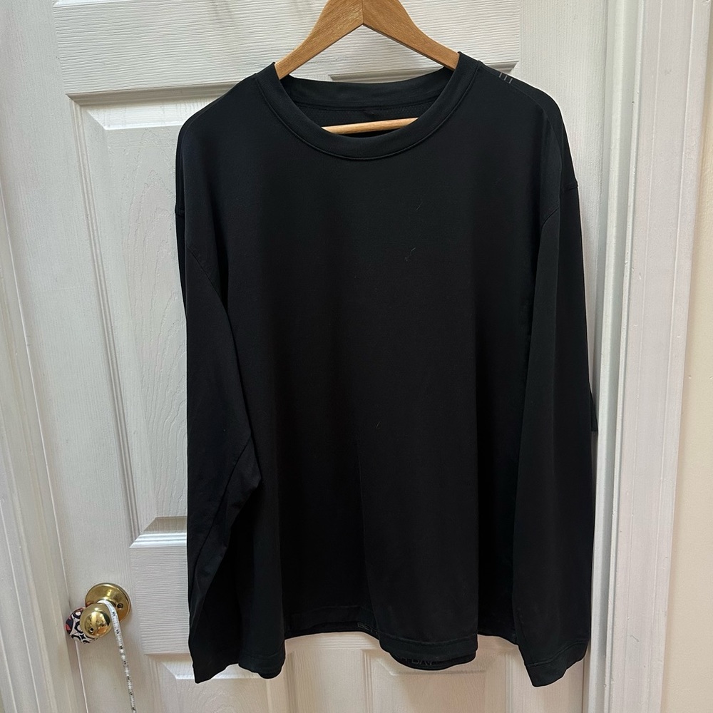 Lululemon black crew long sleeve shirt mens XL tech